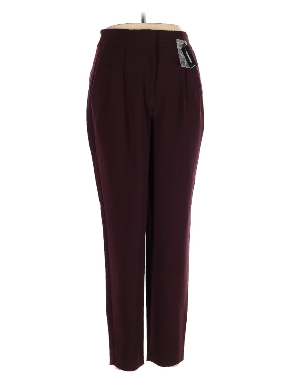 Express Straight Leg Pants in Burgundy